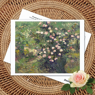 Cartão Postal Cartão-postal Rosebush no Blossom Vincent van Gogh