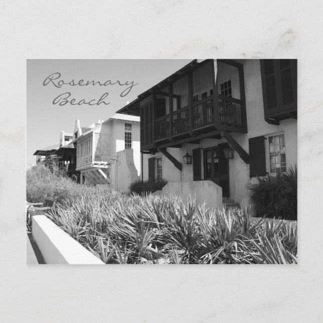 Cartão Postal Cartão-postal Rosemary Beach Black & White (Frente)