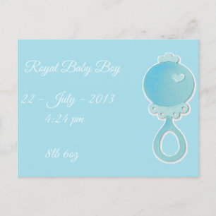 Cartão Postal Cartão-postal Royal Baby Boy