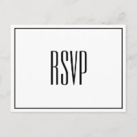 Cartão-postal RSVP Chic Moderno
