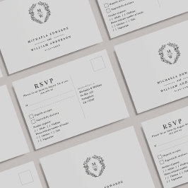 Cartão Postal Cartão-postal RSVP de Casamento de Foto Eucalyptus