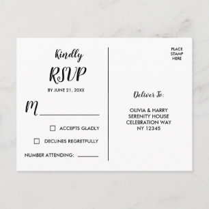 Cartão Postal Cartão-postal RSVP de Flores do País de Cores Aquá