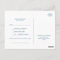 Cartão-postal RSVP de Solicitação de Música Aquáti