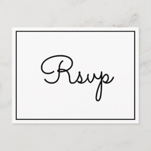 Cartão Postal Cartão-postal RSVP Rustic Elegant
