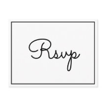 Cartão-postal RSVP Rustic Elegant