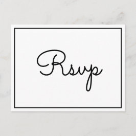 Cartão Postal Cartão-postal RSVP Rustic Elegant