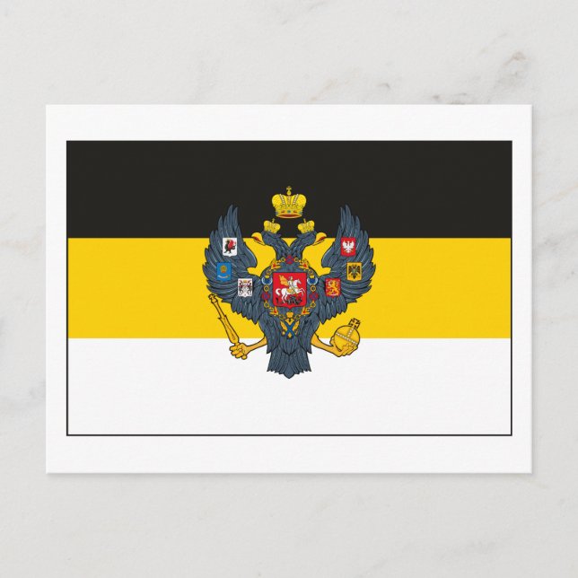 Cartão Postal Cartão-postal Russo Empire Flag (leve) (Frente)