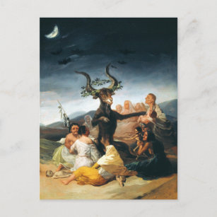 Cartão Postal Cartão-postal Sabá das Bruxas de Goya