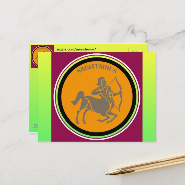 Cartão Postal Cartão-postal Sagittarius (Frente/Verso In Situ)