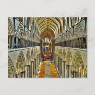 Cartão Postal Cartão-postal Salisbury Catedral Interior