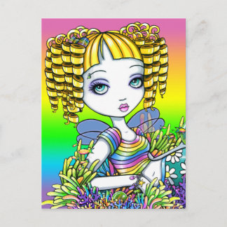 Cartão Postal Cartão-postal "Sandy", Cute Rainbow Mermaid Fairy 
