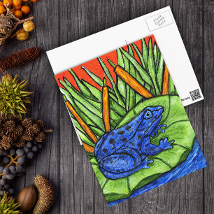 Cartão Postal Cartão-postal Sapo Venenoso Azul