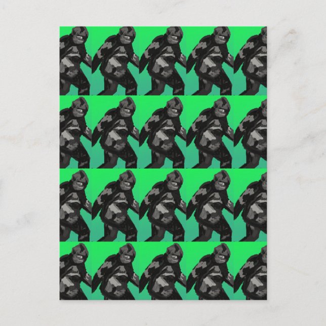 Cartão Postal Cartão-postal Sasquatch Walking (Frente)