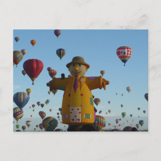 Cartão Postal Cartão-postal Scarecrow Hot Air Balloon