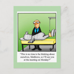 Cartão Postal Cartão-postal "Segunda-feira à Reunião" bem humor