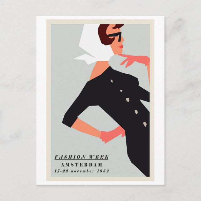 Cartão Postal Cartão-postal - Semana de Moda Amsterdã 1952 (Frente)
