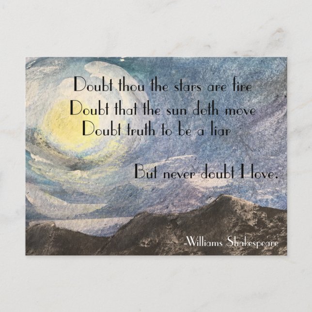 Cartão Postal Cartão-postal Shakespeare Hamlet (Frente)