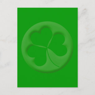 Cartão Postal Cartão-postal Shamrock gravado
