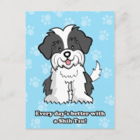 Cartão-postal Shih Tzu