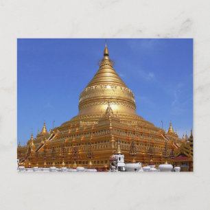 Cartão Postal Cartão-postal: Shwezigon Pagoda, Myanmar, Birmânia