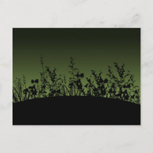 Cartão Postal Cartão-postal Silhouettes Flor