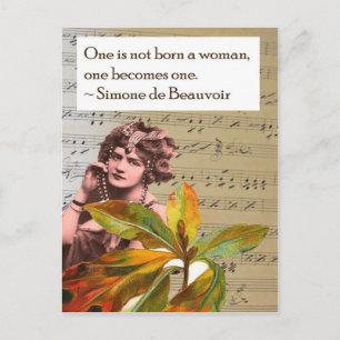 Cartão Postal Cartão-postal Simone de Beauvoir Cote