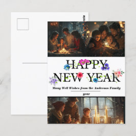 Cartão Postal Cartão-postal Simples de Celebração de Ano Novo