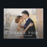 Cartão Postal Cartão-postal Simples de Outline Obrigado<br><div class="desc">Enviar sua nota de agradecimento será uma brisa com este obrigado e chique que você faz. Visite nossa sala de exposição de designs em WWW.BERRYBERRYSWEET.COM</div>