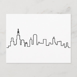 Cartão Postal Cartão-postal Skyline Chicago