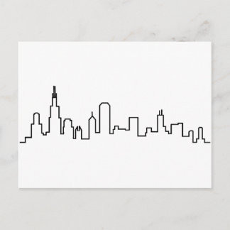 Cartão Postal Cartão-postal Skyline Chicago