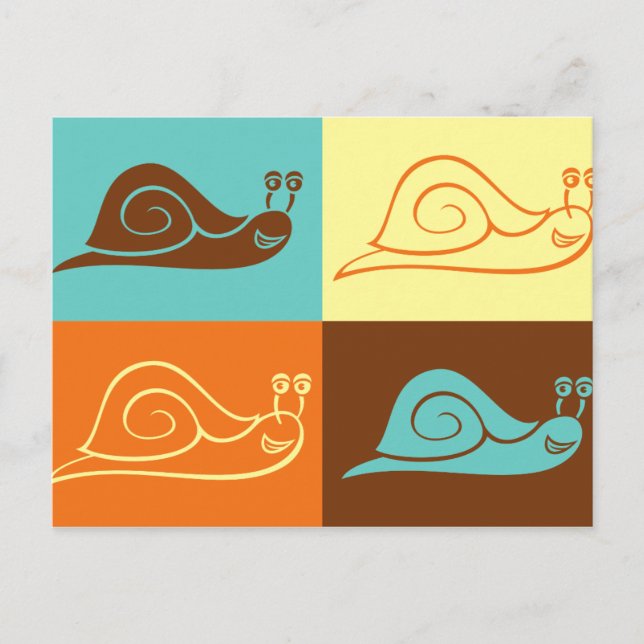 Cartão Postal Cartão-postal Snails (Frente)