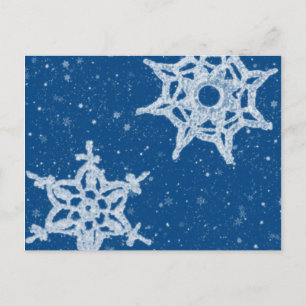 Cartão Postal Cartão-postal Snowflakes