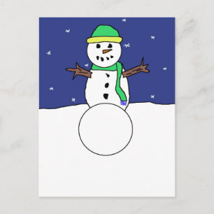 Cartão Postal Cartão-postal Snowman
