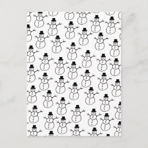 Cartão Postal Cartão-postal Snowmen