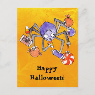 Cartão Postal Cartão-postal Spider Halloween