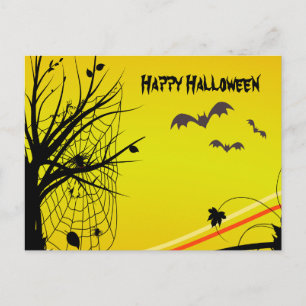 Cartão Postal Cartão-postal Spider No Halloween Na Web