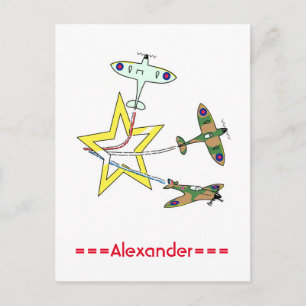 Cartão Postal Cartão-postal Spitfire Star