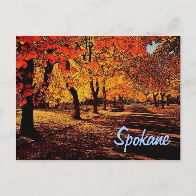 Cartão Postal Cartão-postal Spokane Autumn (Frente)