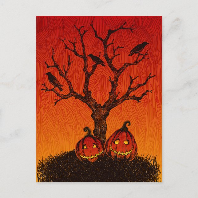 Cartão Postal Cartão-postal Spooky Halloween (Frente)