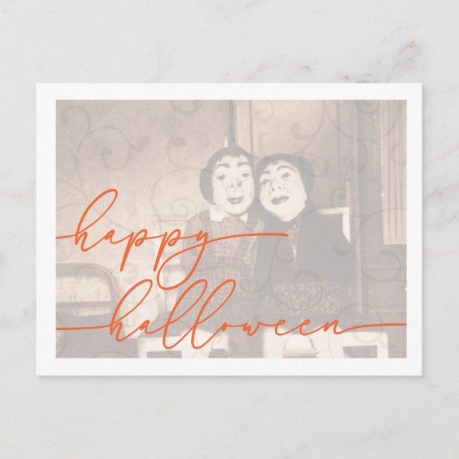 Cartão Postal Cartão-postal Spooky Halloween Modelo (Frente)