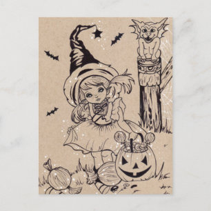 Cartão Postal Cartão-postal Spookylicy Candy Halloween