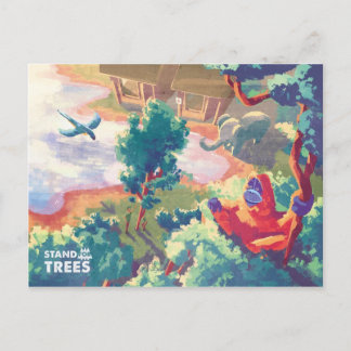 Cartão Postal Cartão-postal Stand For Trees