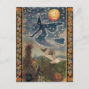Cartão Postal Cartão-postal Starry Night Halloween