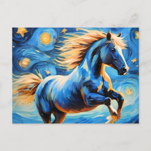 Cartão Postal Cartão-postal Starry Night Van Gogh Horse