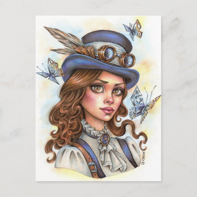 Cartão Postal Cartão-postal Steampunk (Frente)