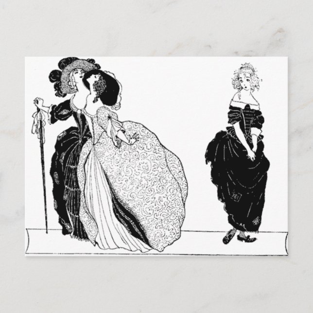 Cartão Postal Cartão-postal Stepsisters & Vintage Cinderella (Frente)