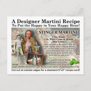 Cartão Postal Cartão-postal Stinger Martini
