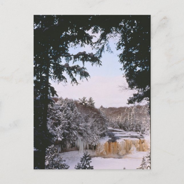 Cartão Postal Cartão-postal Tahquamenon Cai na Península Superio (Frente)