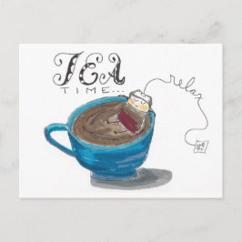 Cartão Postal Cartão-postal Tea Time