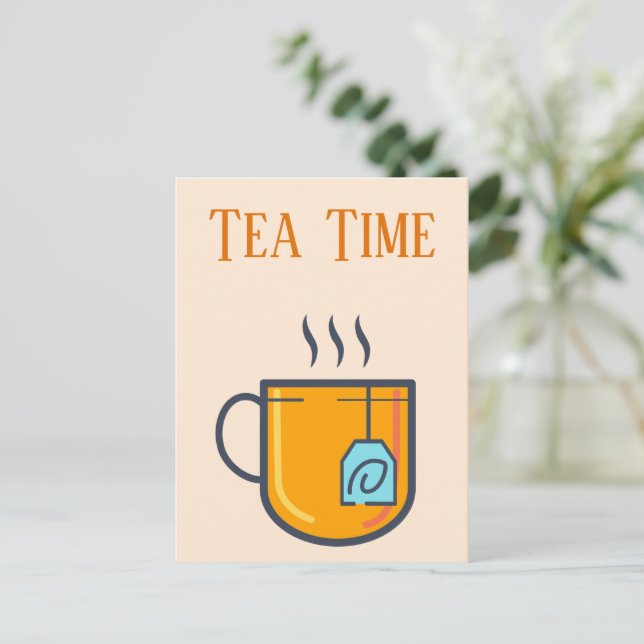 Cartão Postal Cartão-postal Tea Time (Em pé/Frente)